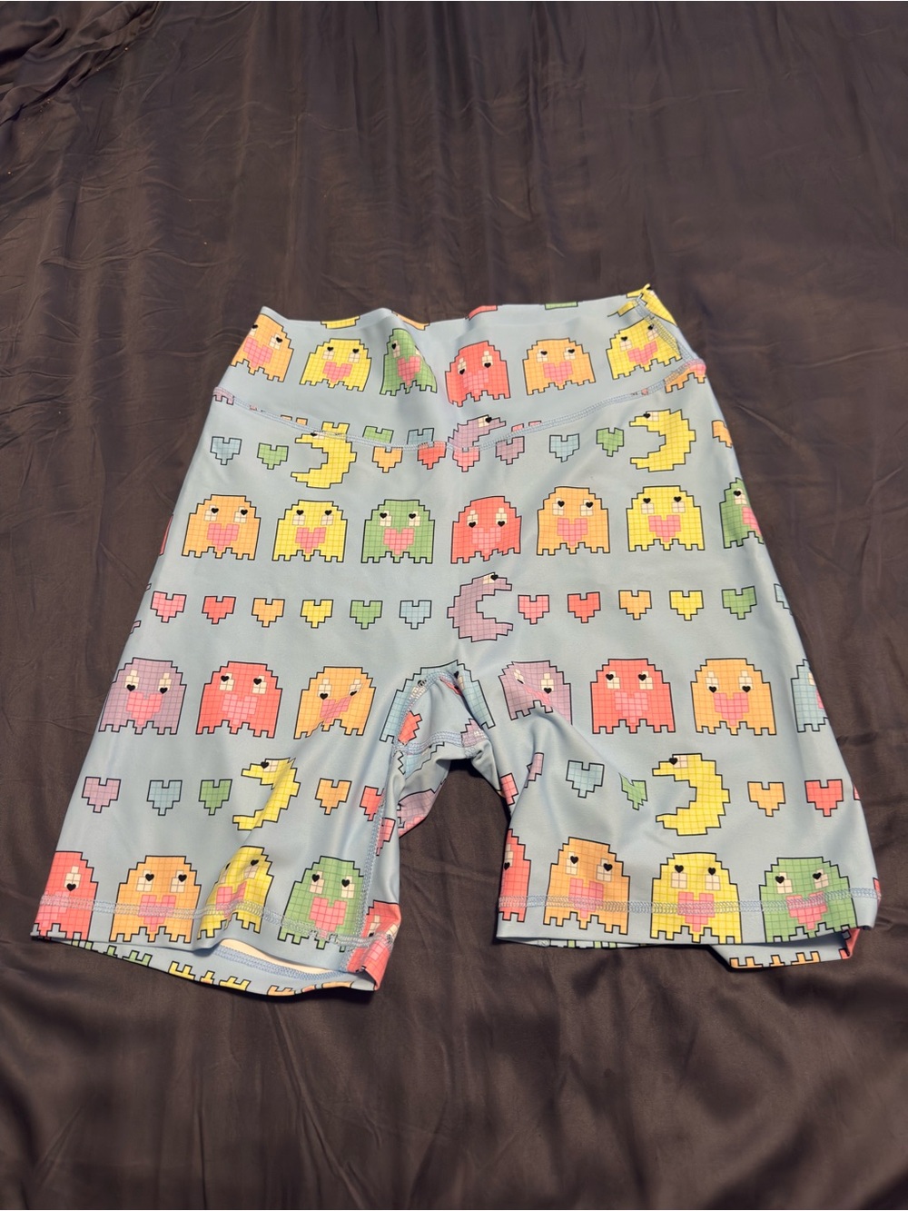 Xhilaration Light Blue Pixel Ghost Print Bike Shorts